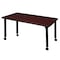 Regency Rectangular Mobile Tables, 48 W, 30 L, 23-34 H, Wood, Metal, Mahogany MT4830MHAPCBK - alternate 2
